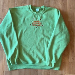 Harry Styles Shine Step Into The Light Lime Green Sweatshirt, Large